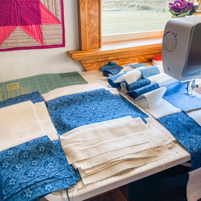 Sewing this patchwork Classic quilt