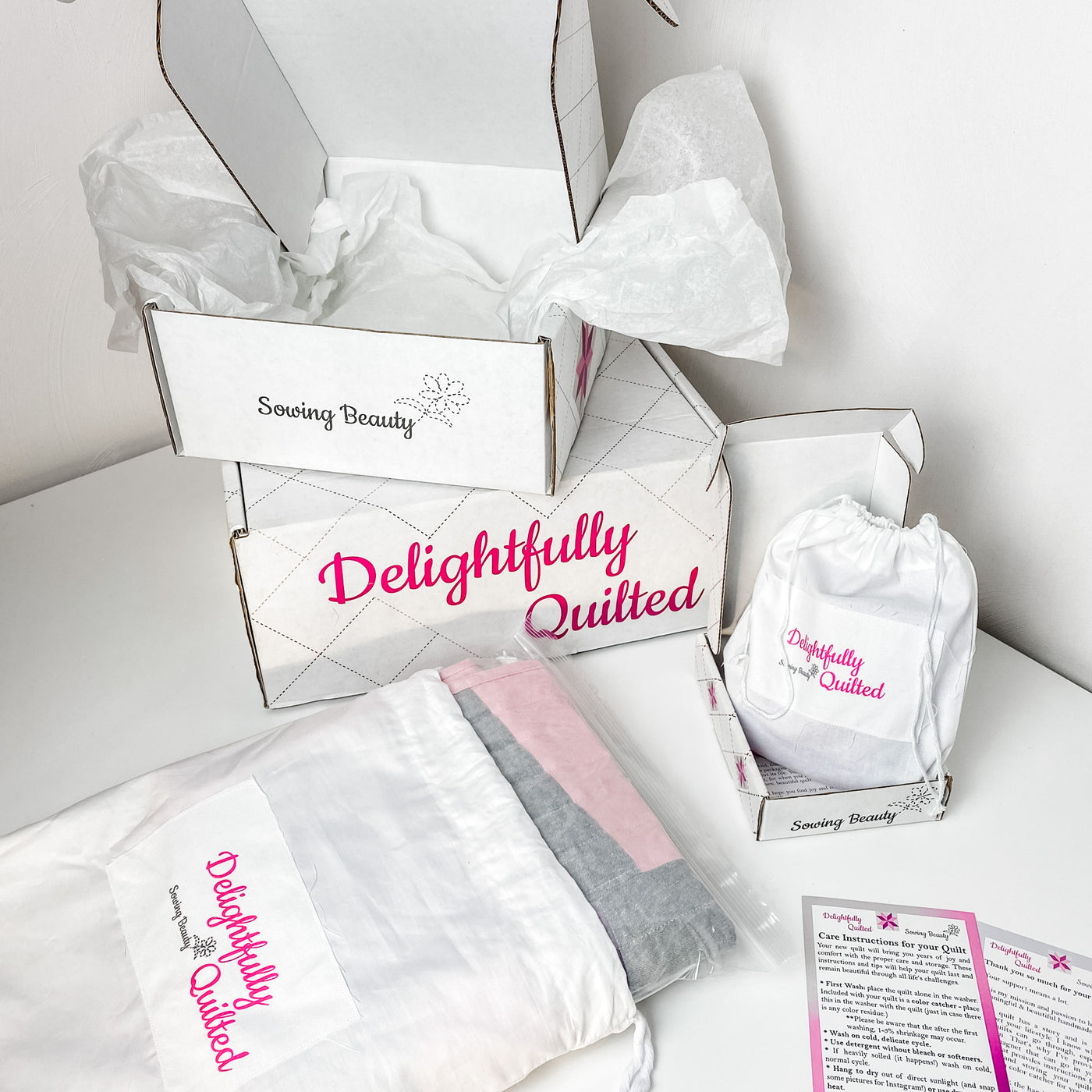 Delightfully Quilted packaging